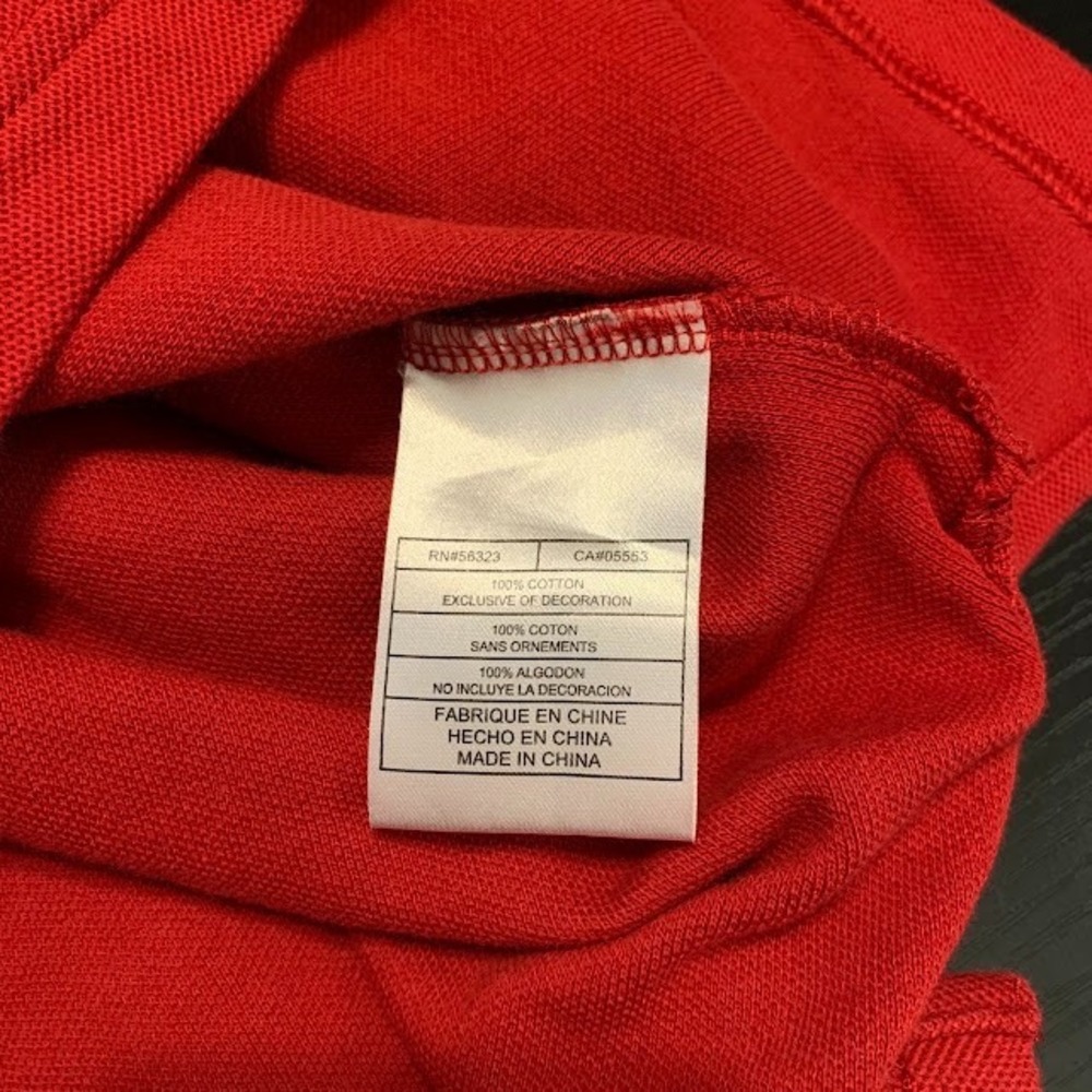 Vintage Nike Red Polo Shirt Red/Gold Swoosh Logo Preppy Sportswear Men's XXL - Picture 7 of 9
